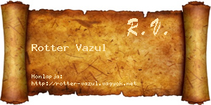 Rotter Vazul névjegykártya